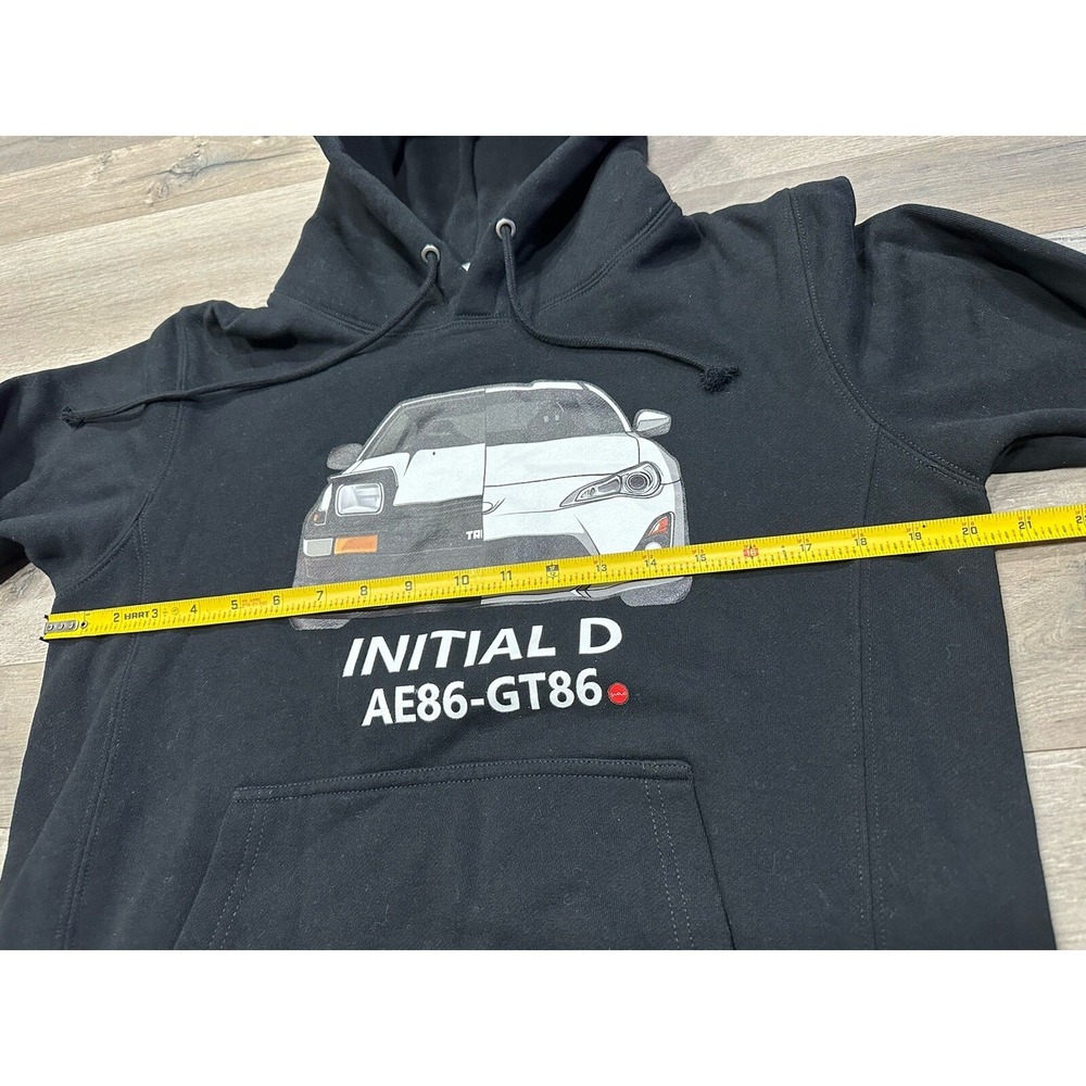 Initial D Men's Black Long Sleeve Hoodie AE86-GT86 - Size M - Picture 8 of 11